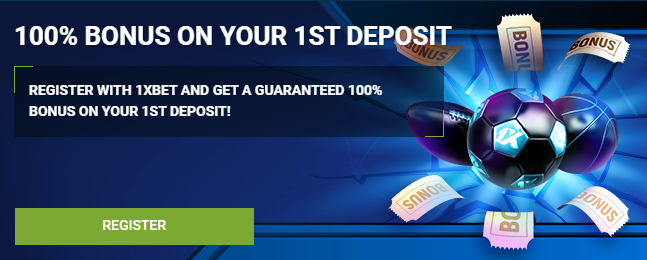 Bonus 100% pada deposit pertama dari 1xBet di Malaysia